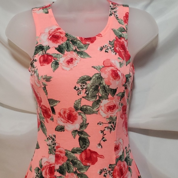 GUC Pink Floral Spring Dress Tank Top S/C - Picture 2 of 4